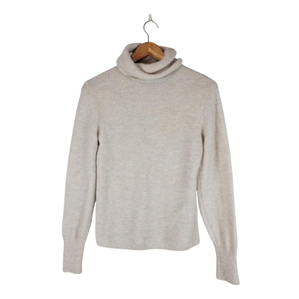 Banana Republic Wool Turtleneck Sweater Cream Beige‎ Size Extra Small